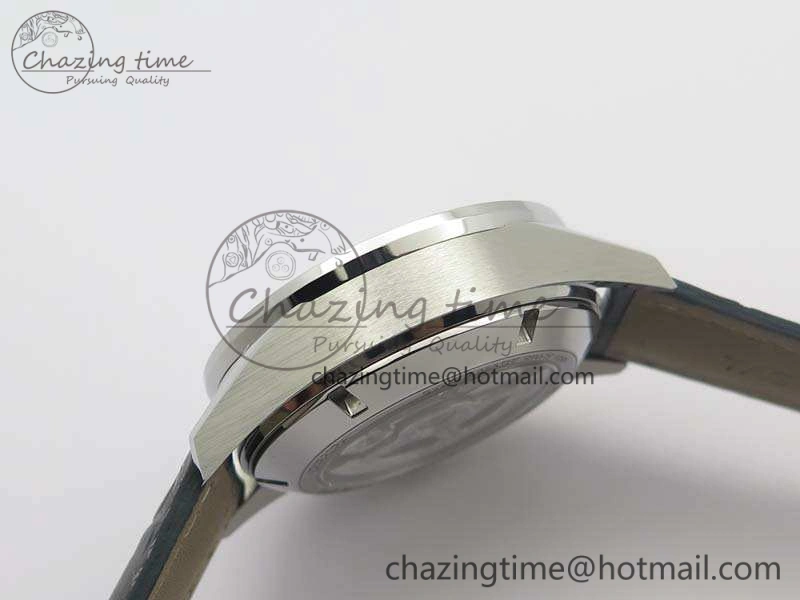 Carrera Calibre 1887 Day-Date SS V6F 1:1 Best Edition Ceramic Bezel Gray Dial On Leather Strap A Fashionable 9689