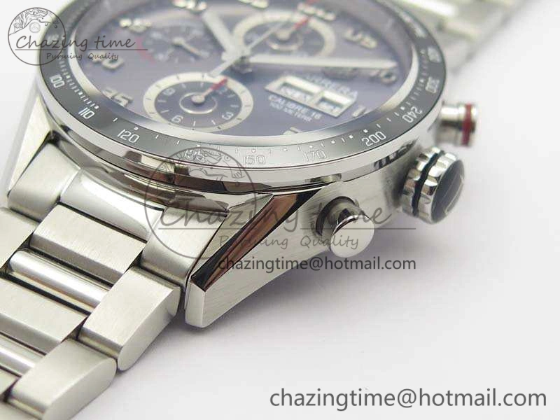 Carrera Calibre 1887 Day-Date SS V6F 1:1 Best Edition Ceramic Bezel Gray Dial On SS Bracelet A EasyMatch 9687