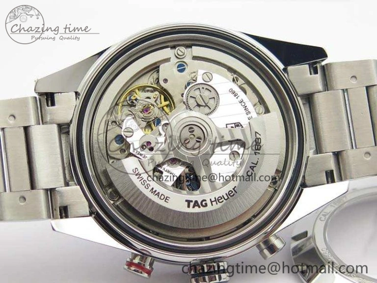 Carrera Calibre 1887 Day-Date SS V6F 1:1 Best Edition Ceramic Bezel Gray Dial On SS Bracelet A EasyMatch 9687