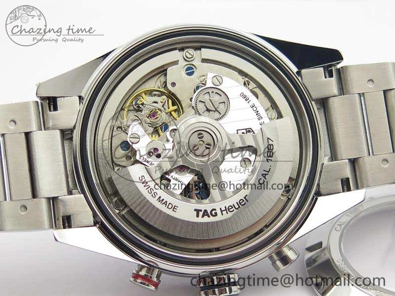Carrera Calibre 1887 Day-Date SS V6F 1:1 Best Edition Ceramic Bezel Gray Dial On SS Bracelet A EasyMatch 9687