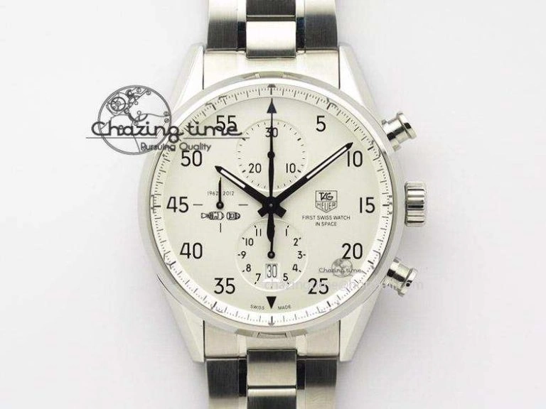 Carrera Calibre 1887 SpaceX Chrono V6F 1:1 Best Edition On SS Bracelet CAL Refined 9716