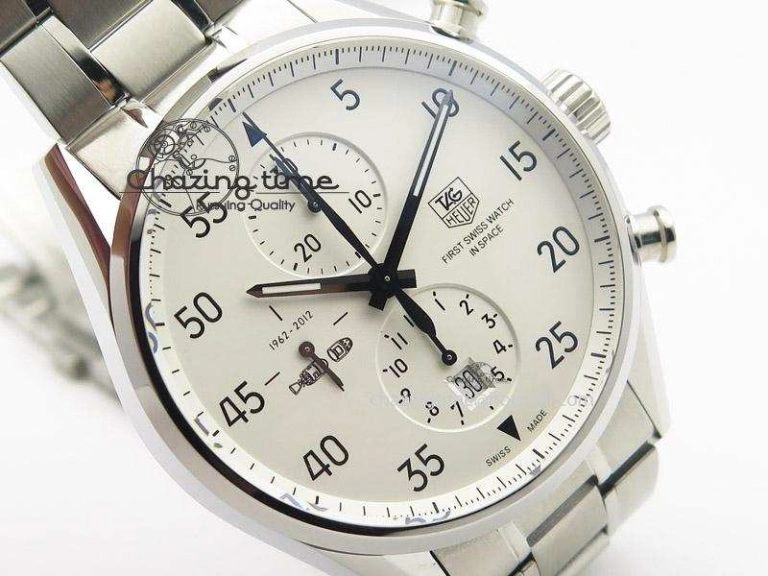 Carrera Calibre 1887 SpaceX Chrono V6F 1:1 Best Edition On SS Bracelet CAL Refined 9716