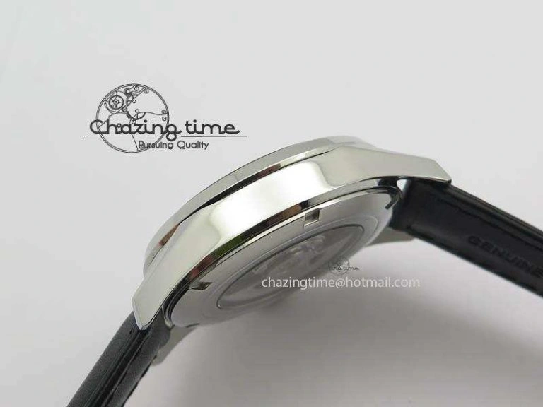 TechFriendly Carrera Day-Date Automatic SS Black Dial On Black Leather Strap A 9693