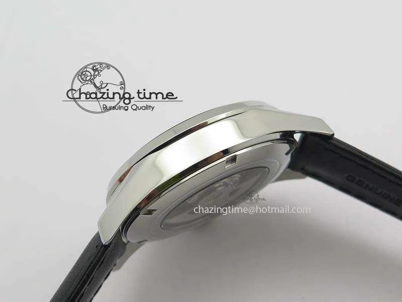 TechFriendly Carrera Day-Date Automatic SS Black Dial On Black Leather Strap A 9693