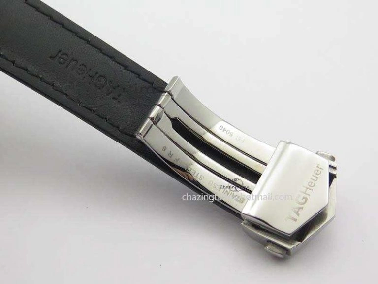 TechFriendly Carrera Day-Date Automatic SS Black Dial On Black Leather Strap A 9693