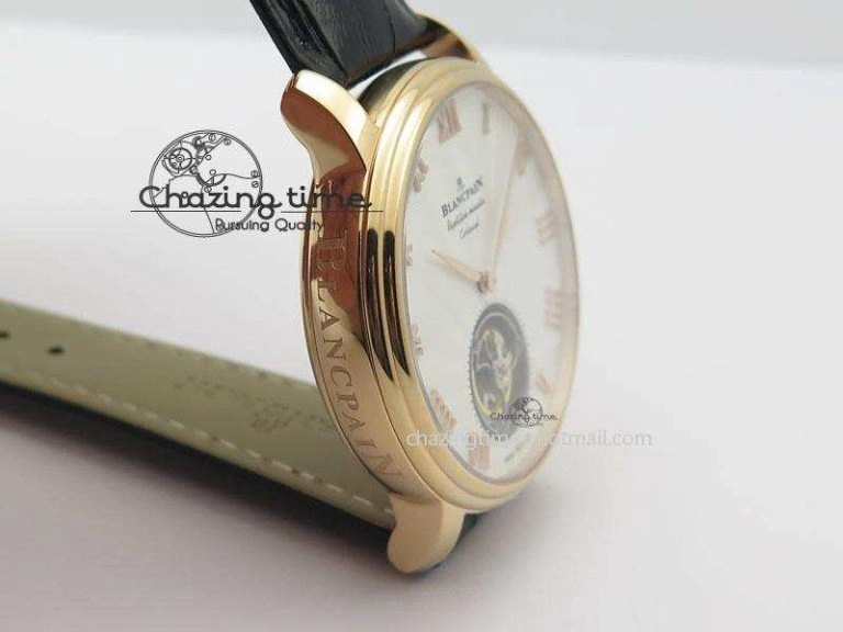 Carrousel Tourbillon RG Caseback White Dial On Black Leather Strap WellDesigned 5313