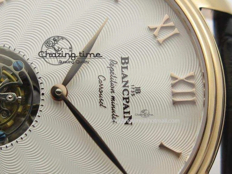 Carrousel Tourbillon RG Caseback White Dial On Black Leather Strap WellDesigned 5313