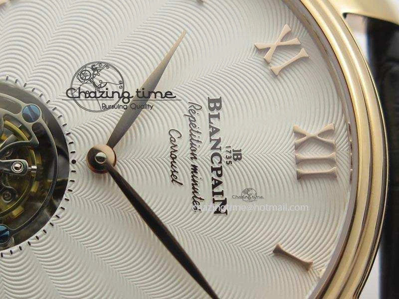 Carrousel Tourbillon RG Caseback White Dial On Black Leather Strap WellDesigned 5313