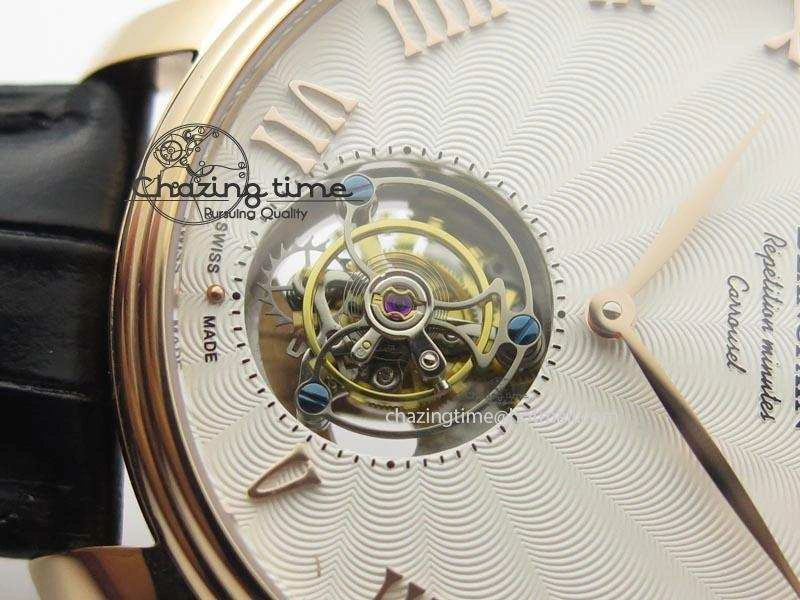 Carrousel Tourbillon RG Caseback White Dial On Black Leather Strap WellDesigned 5313