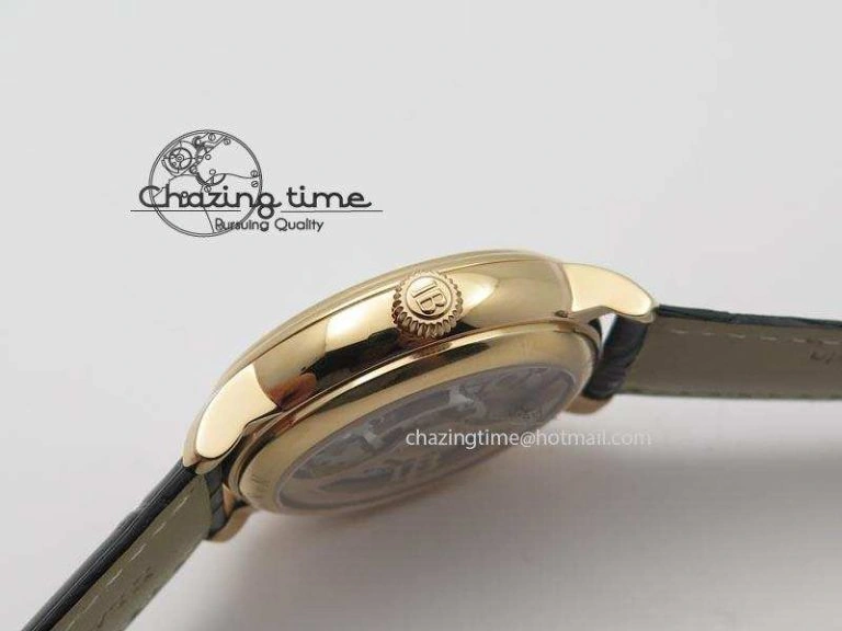 Carrousel Tourbillon RG Caseback White Dial On Black Leather Strap WellDesigned 5313