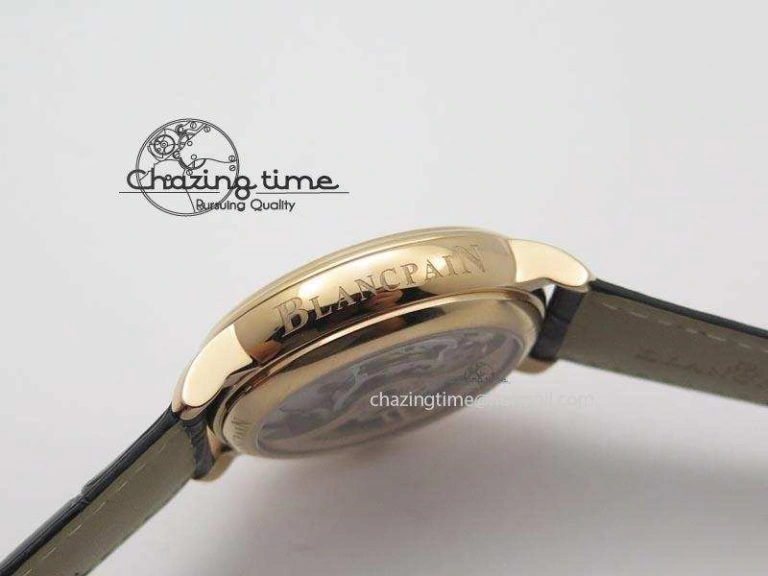 Carrousel Tourbillon RG Caseback White Dial On Black Leather Strap WellDesigned 5313