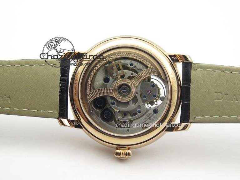 Carrousel Tourbillon RG Caseback White Dial On Black Leather Strap WellDesigned 5313