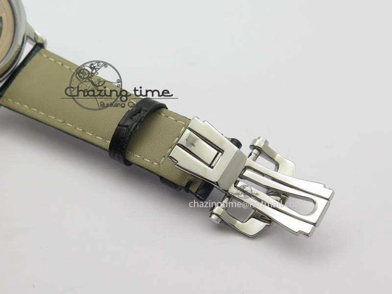 Tailored Carrousel Tourbillon SS Caseback White Dial On Black Leather Strap 5312