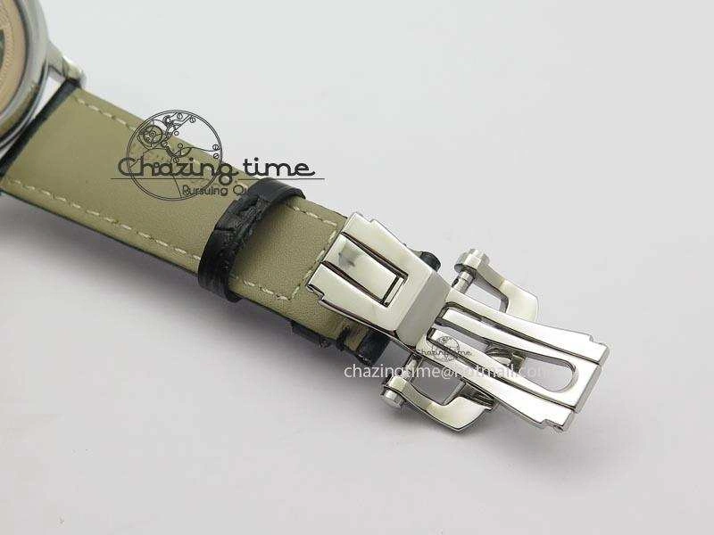 Tailored Carrousel Tourbillon SS Caseback White Dial On Black Leather Strap 5312