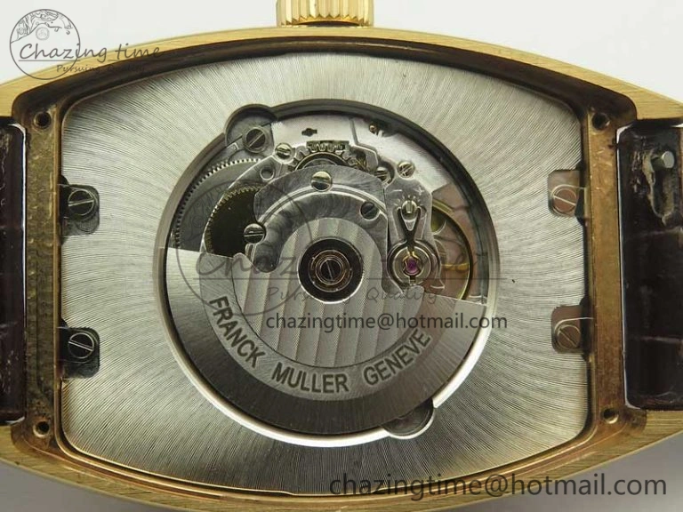 Casablanca 8880 Automatique RG GF 1:1 Best Edition Full Diamonds on Brown Leather Strap A WeatherProof 6584