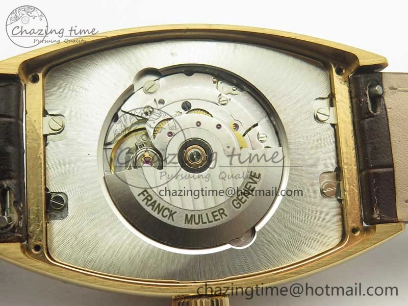 Casablanca 8880 Automatique RG GF 1:1 Best Edition Full Diamonds on Brown Leather Strap A WeatherProof 6584