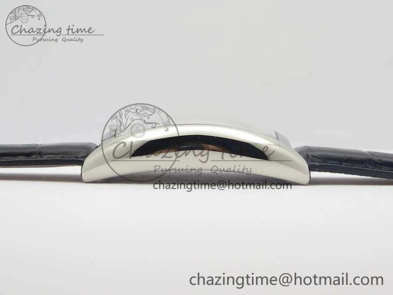 Casablanca Date SS GF 1:1 Best Edition Black Dial On Leather Strap A Upgraded 6596