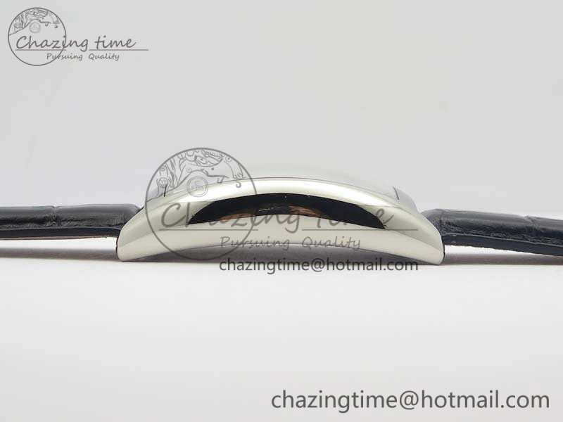 Casablanca Date SS GF 1:1 Best Edition Black Dial On Leather Strap A Upgraded 6596