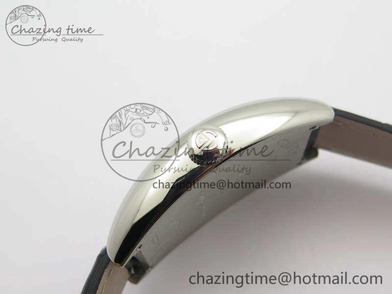 Casablanca Date SS GF 1:1 Best Edition Black Dial On Leather Strap A Upgraded 6596