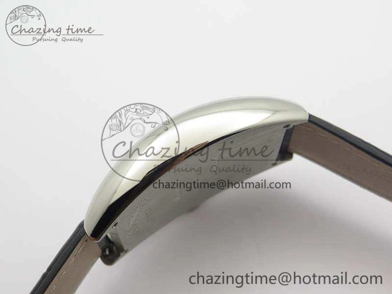 Casablanca Date SS GF 1:1 Best Edition Black Dial On Leather Strap A Upgraded 6596