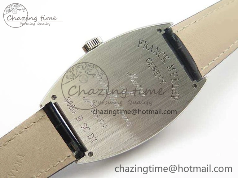 Casablanca Date SS GF 1:1 Best Edition Black Dial On Leather Strap A Upgraded 6596