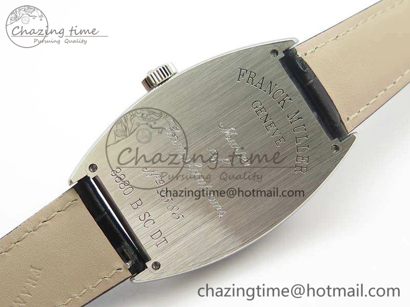 Casablanca Date SS GF 1:1 Best Edition Black Dial On Leather Strap A Upgraded 6596