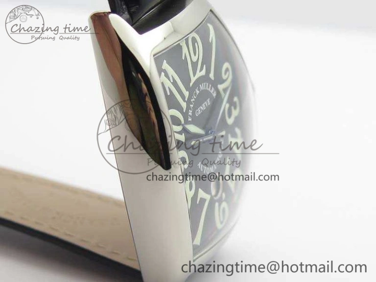Casablanca Date SS GF 1:1 Best Edition Black Dial On Leather Strap A Upgraded 6596
