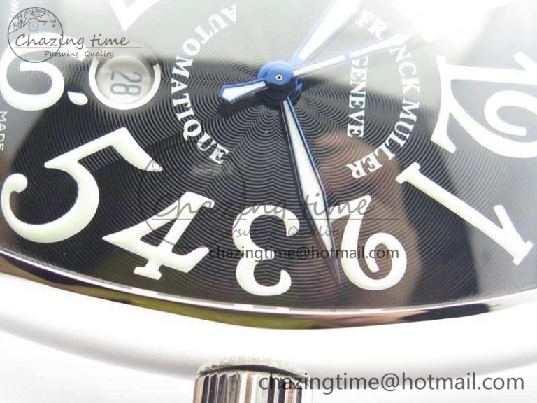 Casablanca Date SS GF 1:1 Best Edition Black Dial On Leather Strap A Upgraded 6596