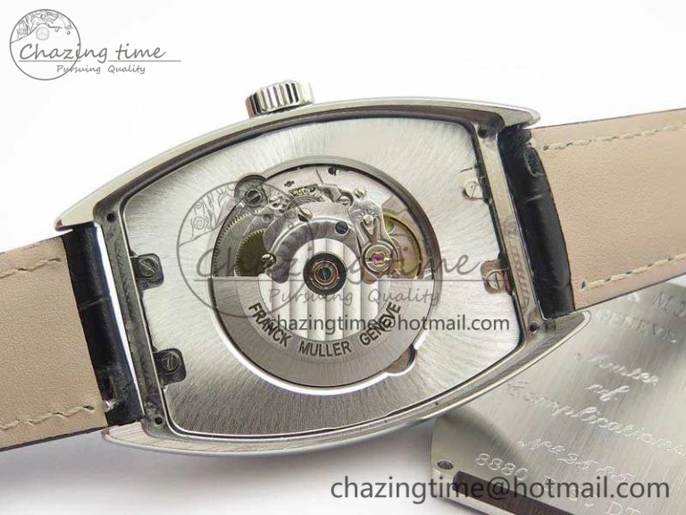 Casablanca Date SS GF 1:1 Best Edition Black Dial On Leather Strap A Upgraded 6596