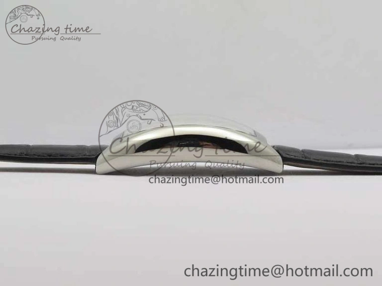 Casablanca Date SS GF 1:1 Best Edition White Dial On Black Leather Strap A ModernLook 6598