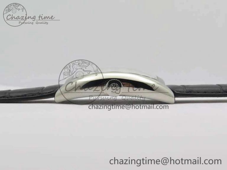 Casablanca Date SS GF 1:1 Best Edition White Dial On Black Leather Strap A ModernLook 6598