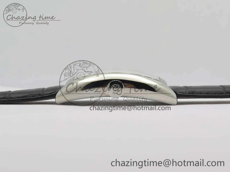 Casablanca Date SS GF 1:1 Best Edition White Dial On Black Leather Strap A ModernLook 6598