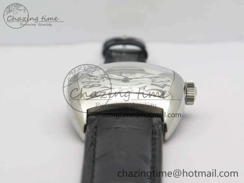 Casablanca Date SS GF 1:1 Best Edition White Dial On Black Leather Strap A ModernLook 6598