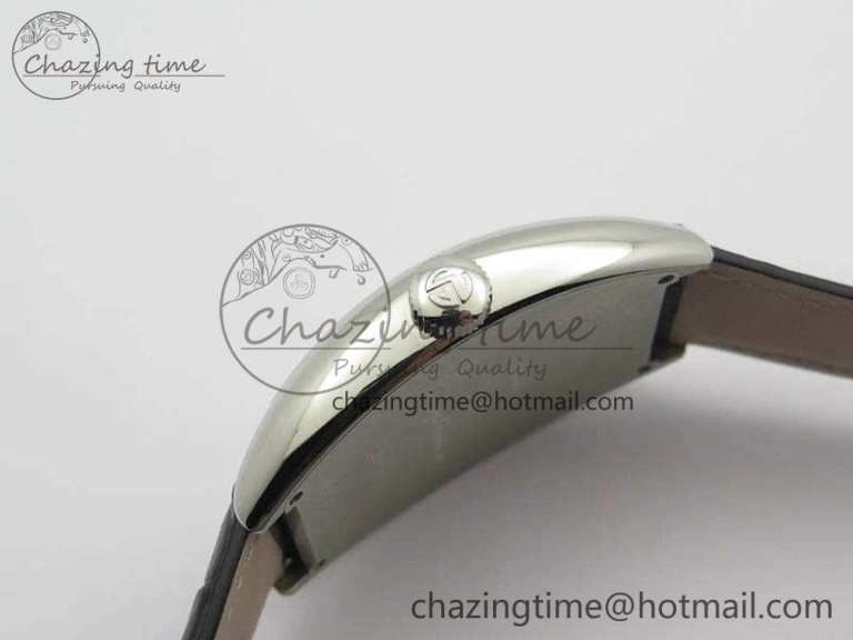 Casablanca Date SS GF 1:1 Best Edition White Dial On Black Leather Strap A ModernLook 6598