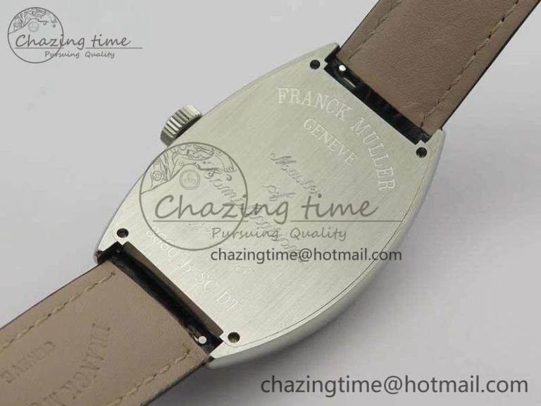 Casablanca Date SS GF 1:1 Best Edition White Dial On Black Leather Strap A ModernLook 6598