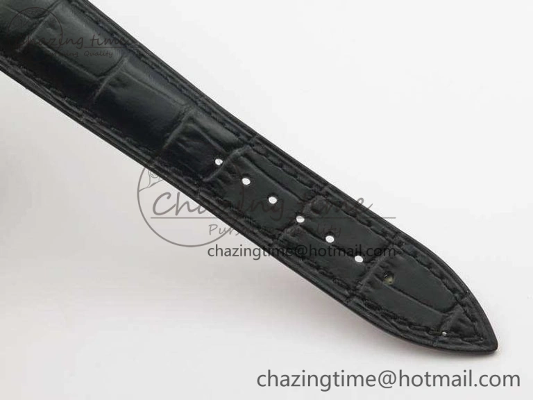 Casablanca Date SS GF 1:1 Best Edition White Dial On Black Leather Strap A ModernLook 6598
