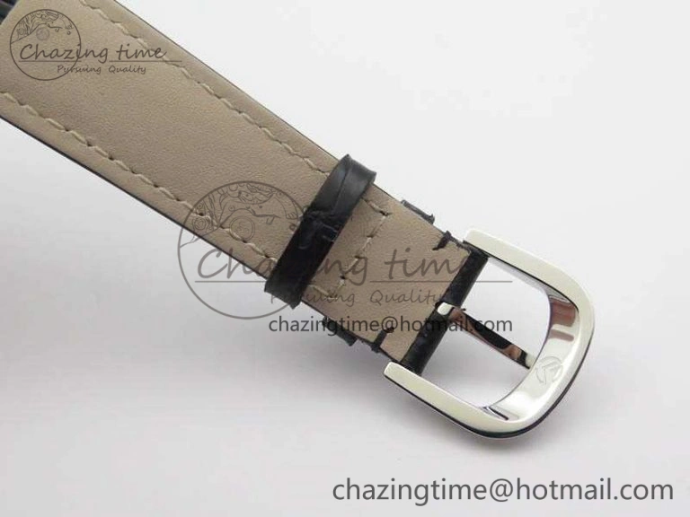Casablanca Date SS GF 1:1 Best Edition White Dial On Black Leather Strap A ModernLook 6598