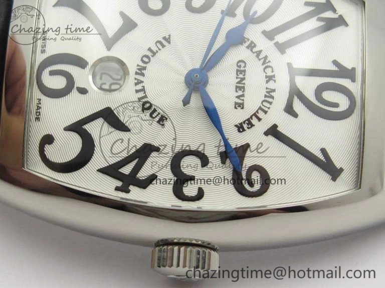 Casablanca Date SS GF 1:1 Best Edition White Dial On Black Leather Strap A ModernLook 6598