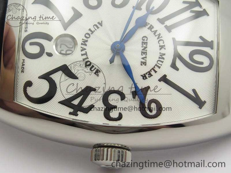 Casablanca Date SS GF 1:1 Best Edition White Dial On Black Leather Strap A ModernLook 6598