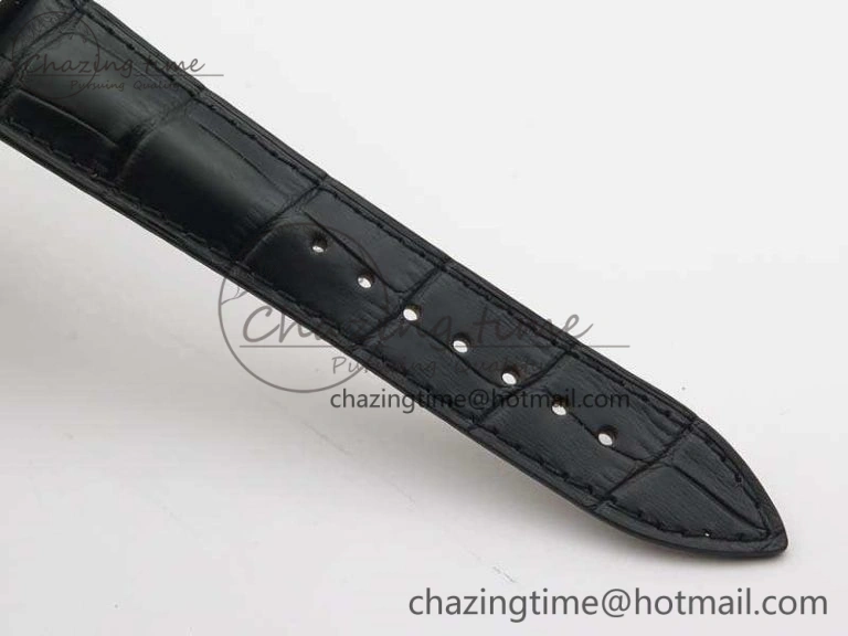 Casablanca SS TW 1:1 Best Edition Black Dial On Black Leather Strap A Flexible 6597
