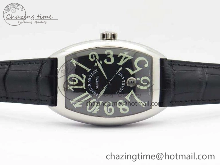 Casablanca SS TW 1:1 Best Edition Black Dial On Black Leather Strap A Flexible 6597
