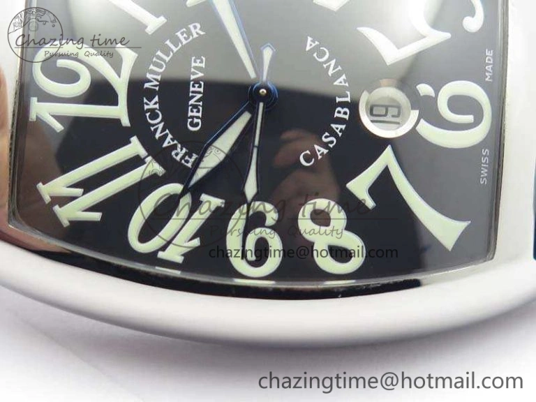 Casablanca SS TW 1:1 Best Edition Black Dial On Black Leather Strap A Flexible 6597