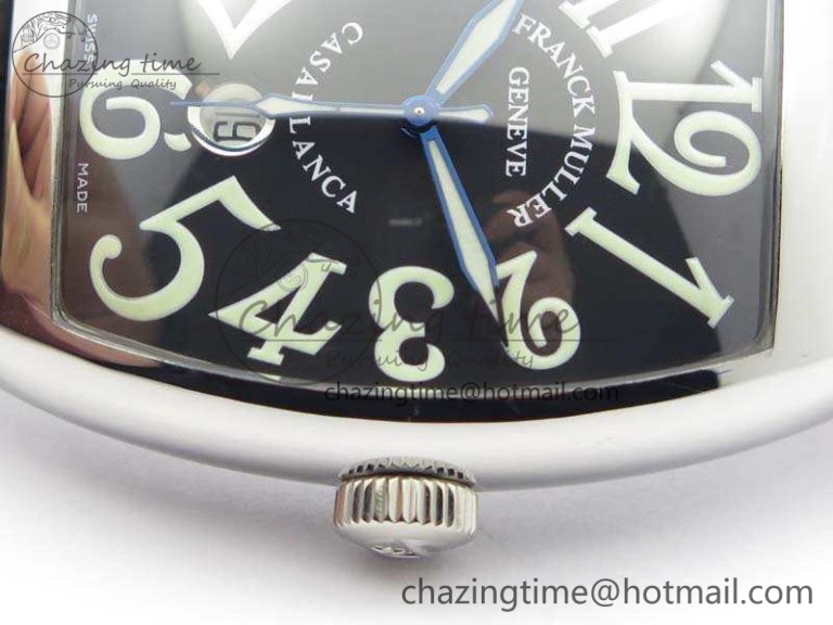 Casablanca SS TW 1:1 Best Edition Black Dial On Black Leather Strap A Flexible 6597