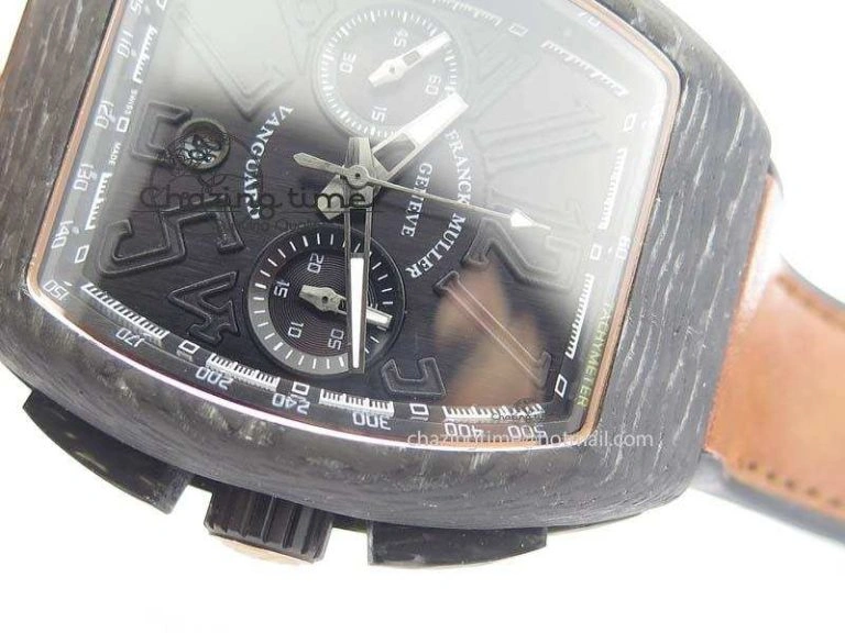 SmoothTexture Casablanca VanGuard Forged Carbon Black Dial On Brown Leather Strap A 6601