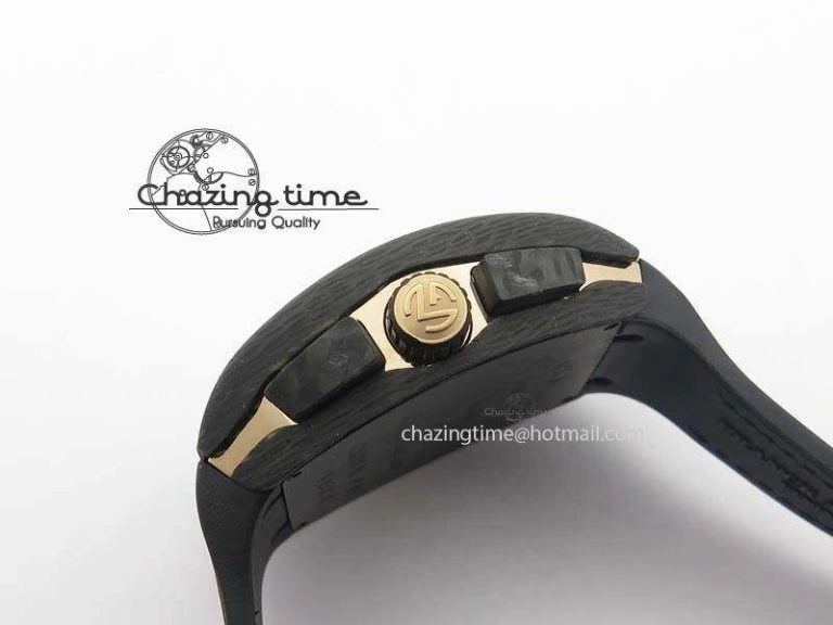 SmoothTexture Casablanca VanGuard Forged Carbon Black Dial On Brown Leather Strap A 6601