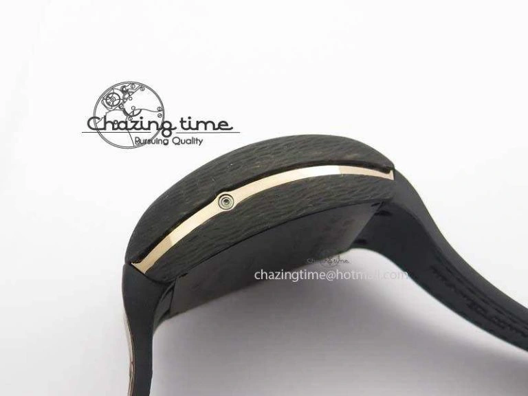 SmoothTexture Casablanca VanGuard Forged Carbon Black Dial On Brown Leather Strap A 6601