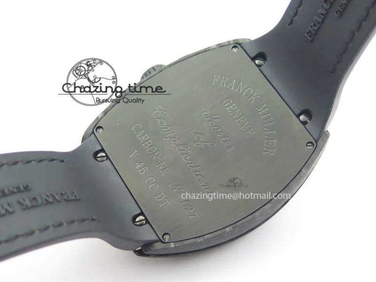 SmoothTexture Casablanca VanGuard Forged Carbon Black Dial On Brown Leather Strap A 6601