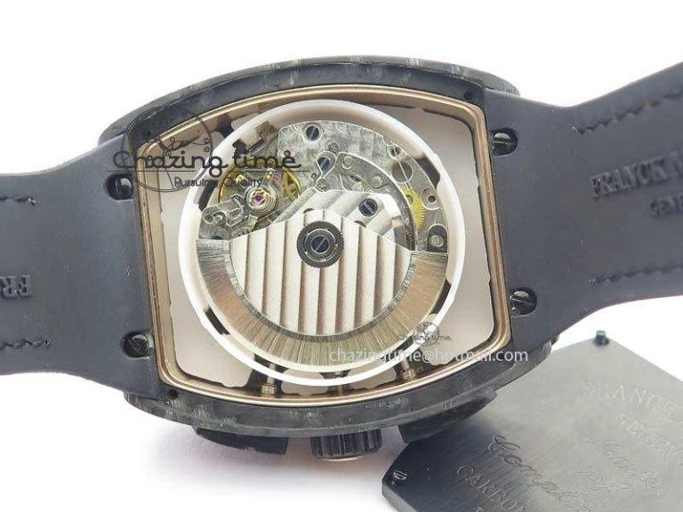 SmoothTexture Casablanca VanGuard Forged Carbon Black Dial On Brown Leather Strap A 6601