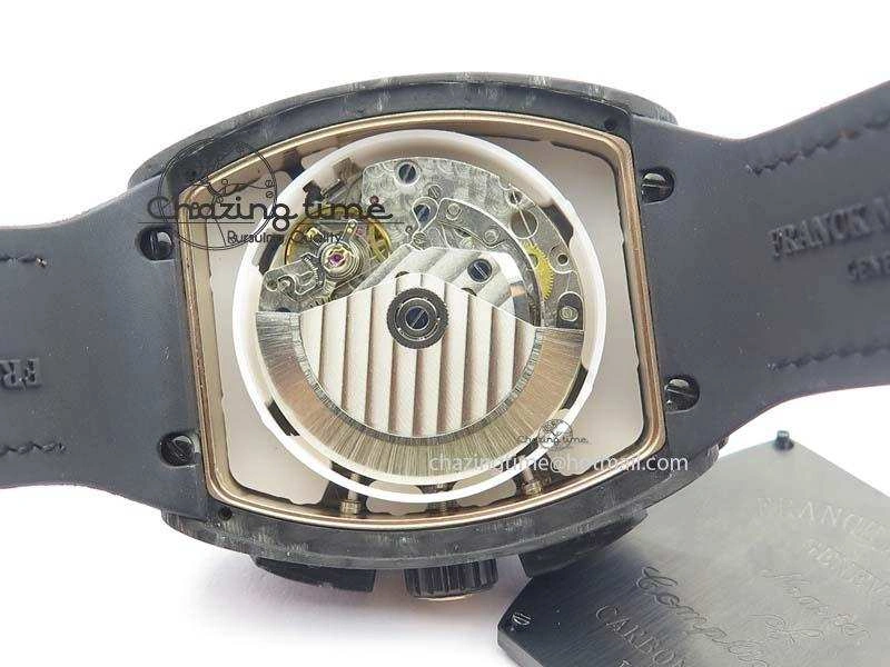 SmoothTexture Casablanca VanGuard Forged Carbon Black Dial On Brown Leather Strap A 6601