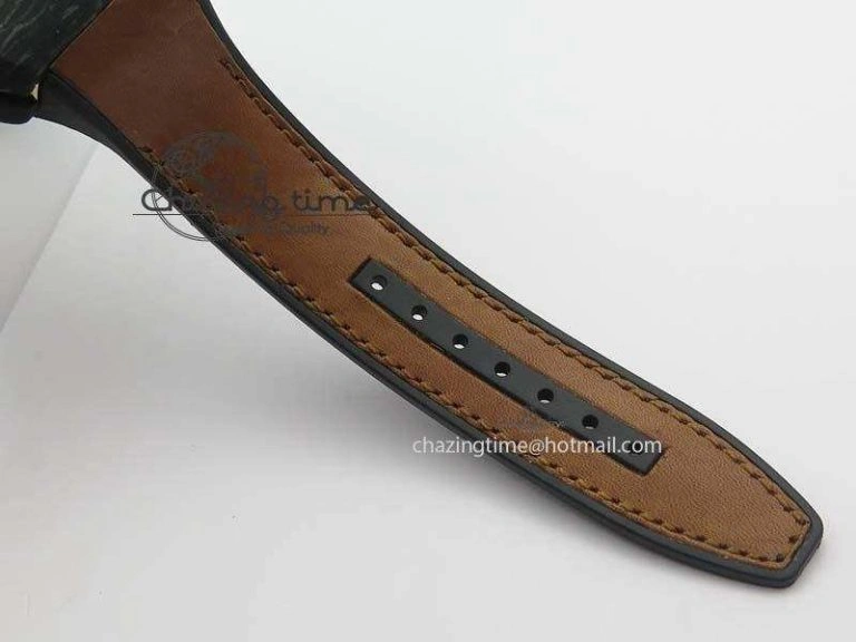 SmoothTexture Casablanca VanGuard Forged Carbon Black Dial On Brown Leather Strap A 6601